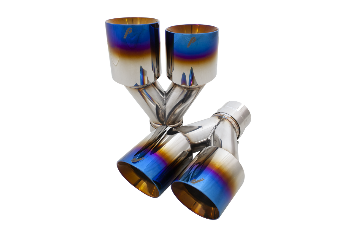 WRX & STI Burnt Blue Stainless Tips